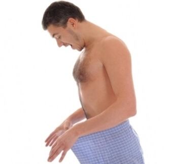 A man's delight in the result of penis enlargement