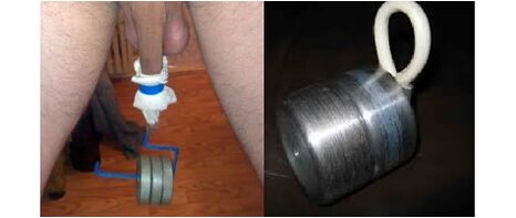 You can enlarge a penis with a weighting agent